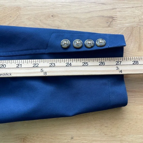 VTG LL Bean Travel Blazer Chore Field Jacket 50L Tall Cotton Canvas Coolmax Blue - Picture 9 of 15